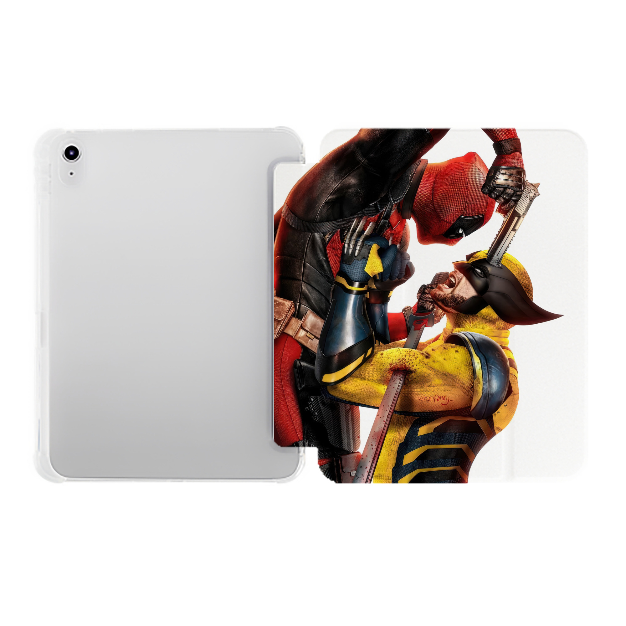 （画像用） Deadpool デッドプール IPad ケース ペン収納付き 三つ折りスタンド PUレザー×シリコン 対応機種9.5/10.5/10.9インチ